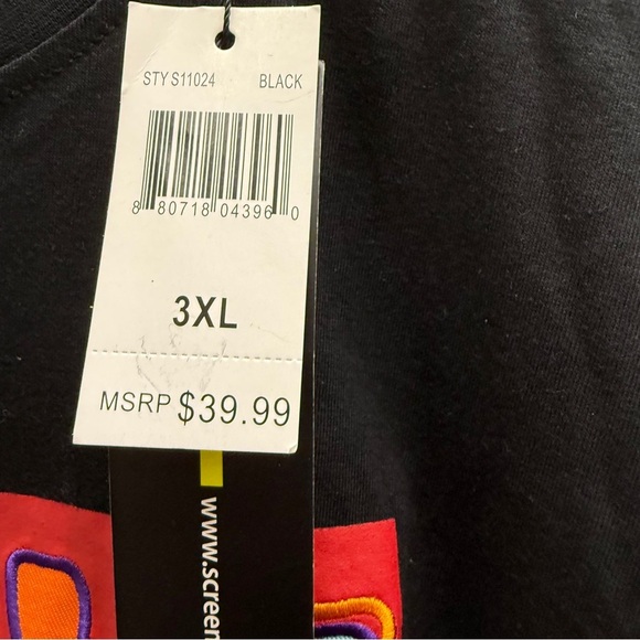 Screenshot Men's T-Shirt Size 3XL Black Hustle Animation Cartoon Design Crewneck - Picture 4 of 11